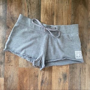 SOLD VS PINK Gray Drawstring Shortie Shorts